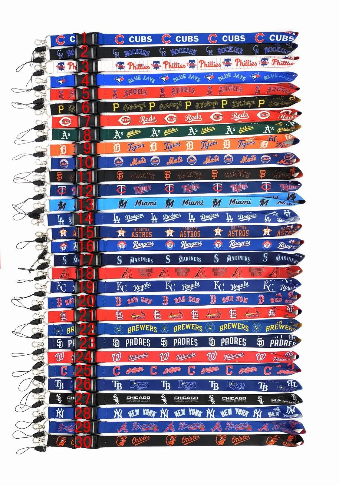 Wholesale Supplies 32 Team NFL Polyester Lanyard Custom Logo Printing Anime Neck Strap Phone Lanyard with ID Card Badge Holder