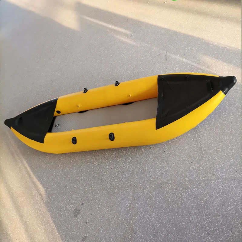 1person pvc rowing boats kayaks popular inflatable 11ft skiff boat kayak wholesale custom