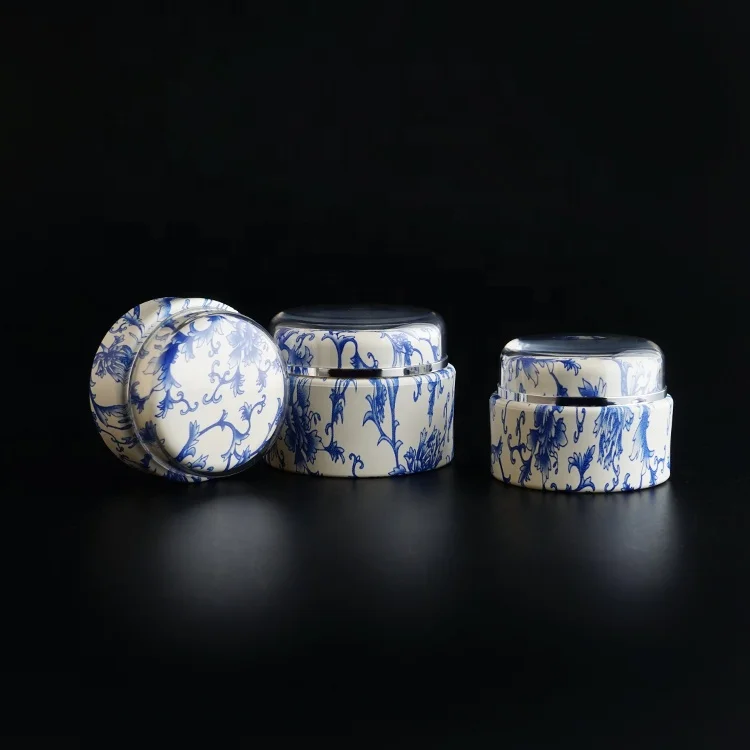 Skin Care Pcr Cosmetic Packaging Round Pump Plastic Empty Acrylic Cosmetic Cream Jar Airless Pump 30ml Pcr