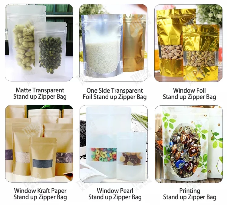 Automatic doybag packing machine for potato chips roasted peanuts bag packing machine