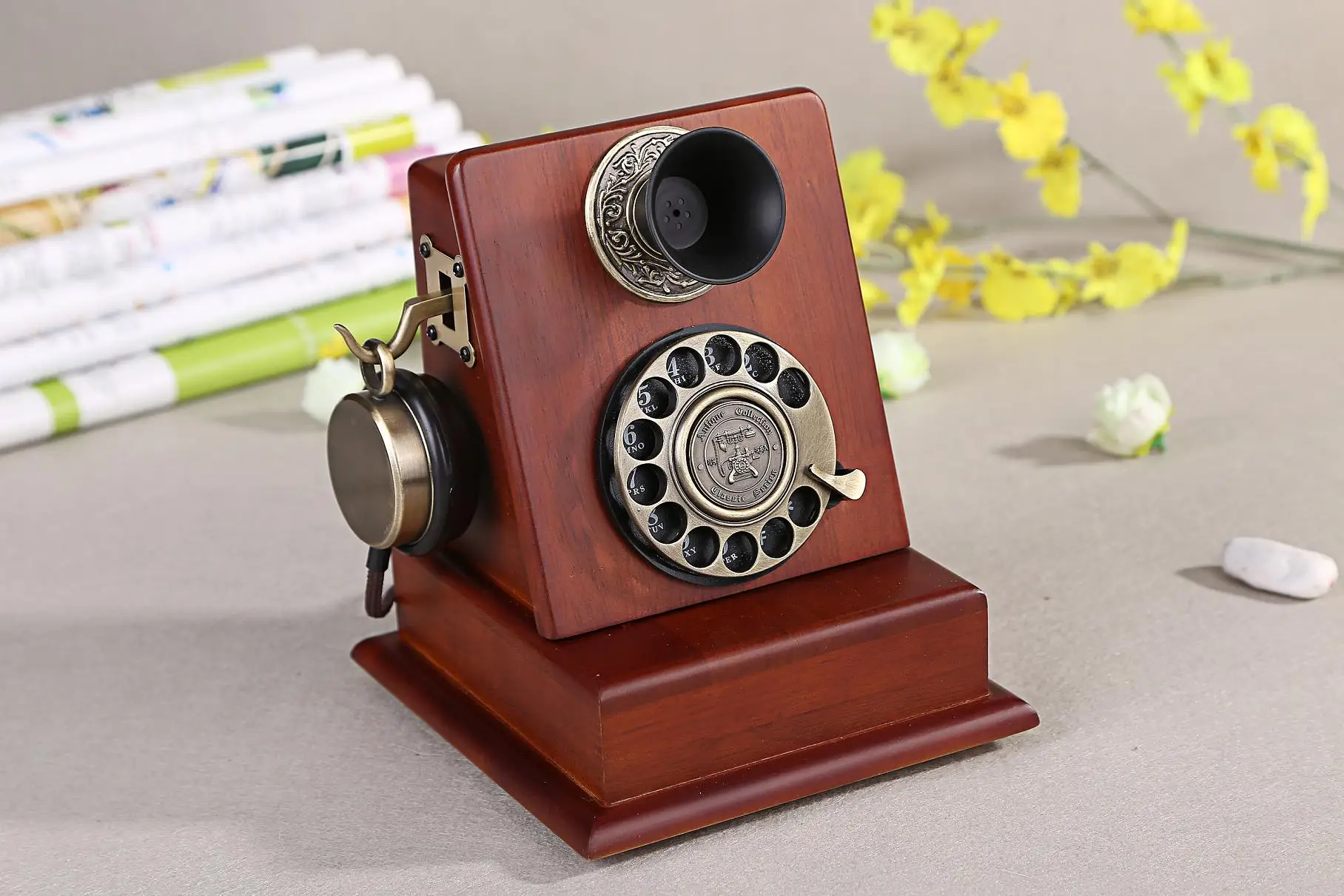 
Antique Phone 1882TN The FR RENCH BERLINERotary Dial Retro Phone Old Fashion Phone 