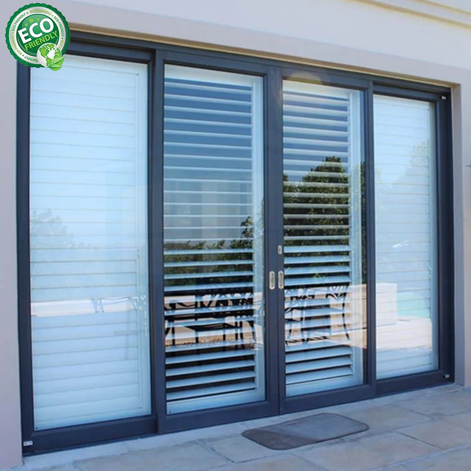 Foshan House Exterior Thermal Break Aluminium Profiles Glass Pocket Sliding Door Heavy Duty Patio Sliding Doors