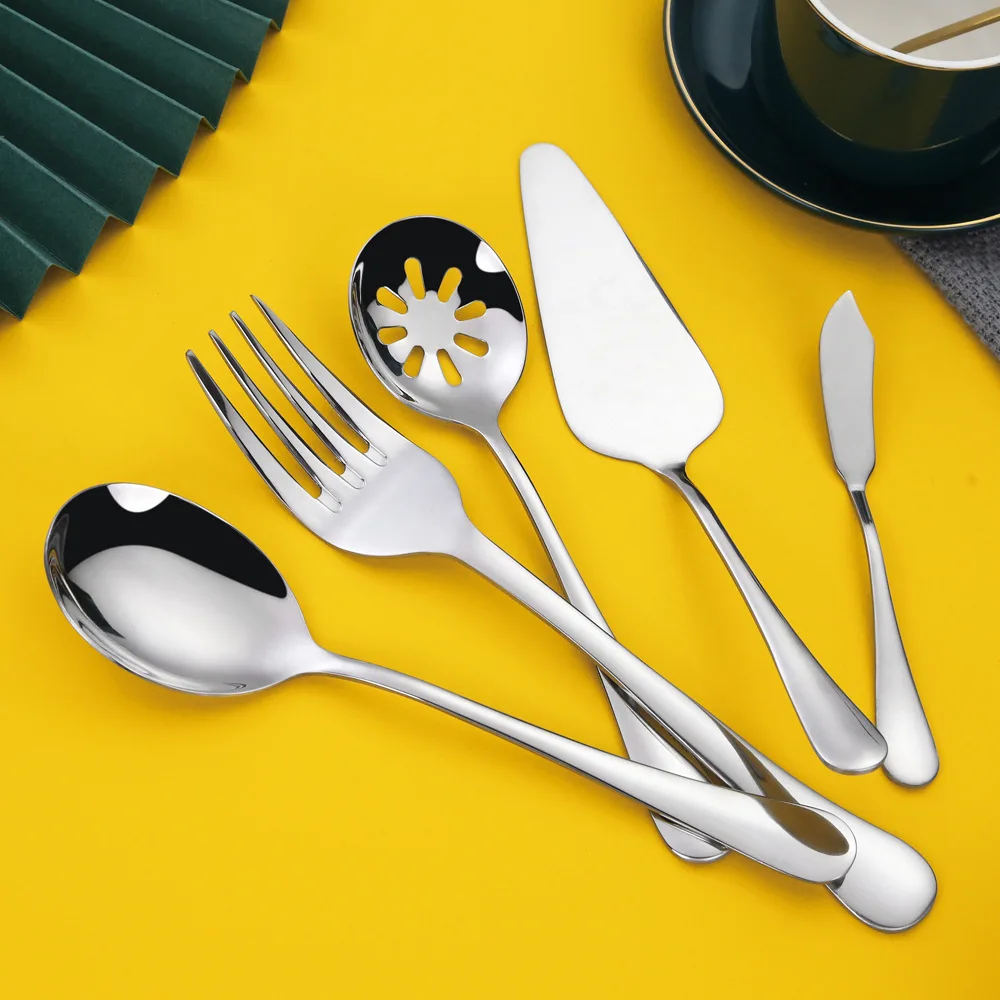 Высококачественный набор столовых приборов из нержавеющей стали в западном стиле, набор из четырех предметов, вилка и ложка, плоская посуда