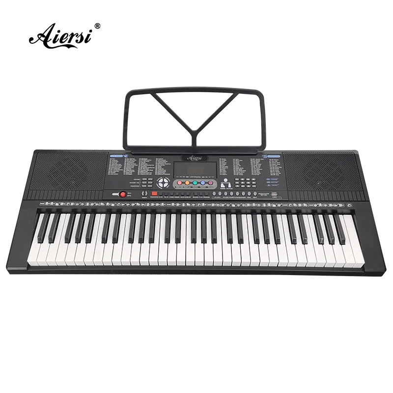 Aiersi Brand Best Music Gift 61 Keys Electronic Organ Beginner Electric Piano Musical Instruments with Microphones and