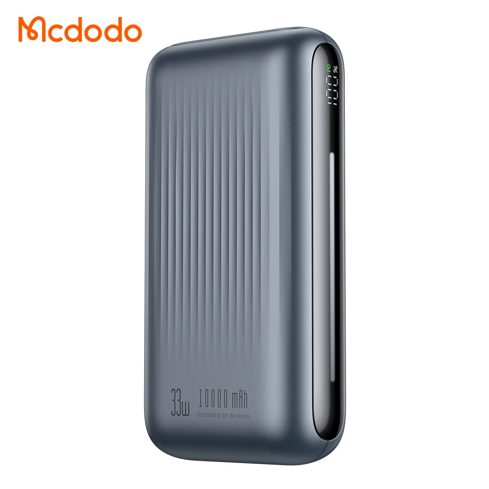 Mcdodo 453 Ultra Mini 10000mAh Power Bank Card Pocket Size 33W PD PPS Fast External Battery Pack 10000mAh for Mac. Tablet TWS