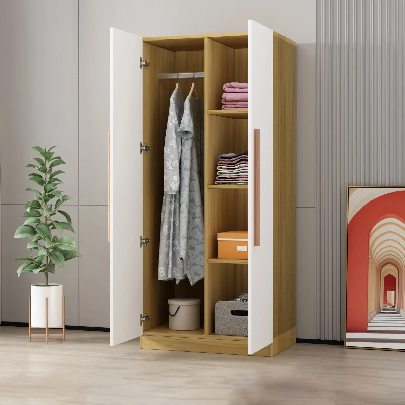 Modern design modular closet bedroom wooden furniture width 80cm sliding door closet