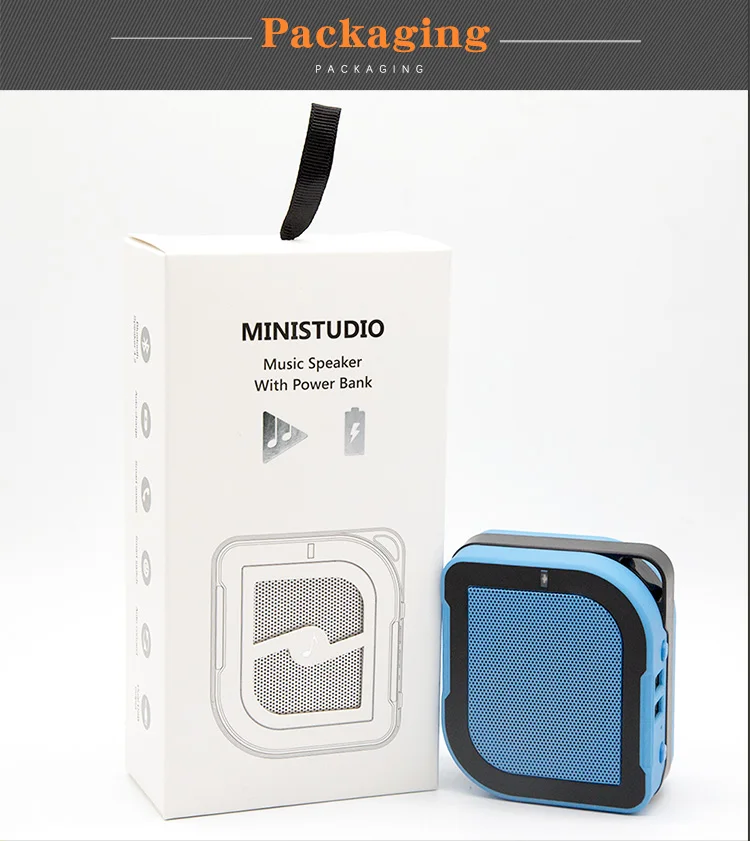 2020 Wireless Blue tooth Speaker Outdoor Wireless portable mini speaker waterproof with 6000mAh power bank