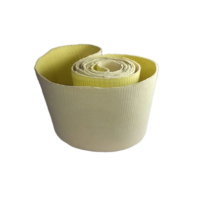 Hot Rolled Coiling Belt Use High Strength KEVLAR Fiber No Joint Kevlar Belt Yellow Seamless Transmission Belt