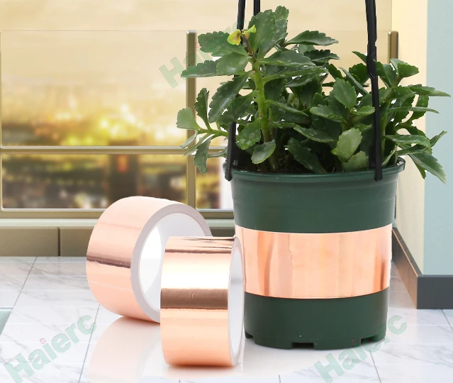 Haierc Copper Foil Tape Back Adhesive Conductive Copper Foil Tape Roll