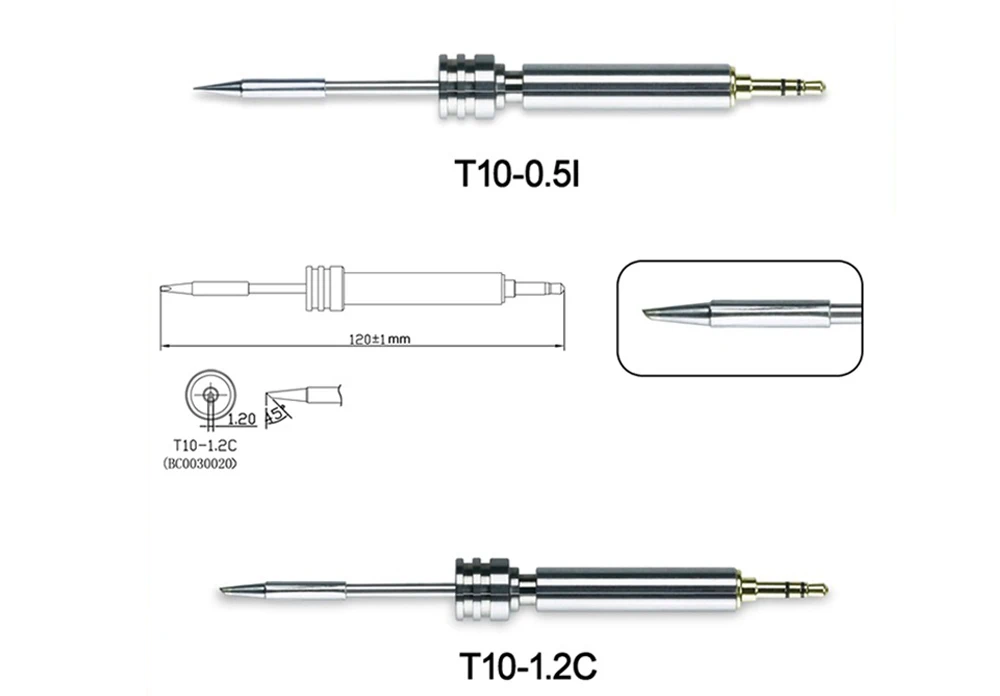 Good Quality T10 Electric Soldering Iron Tip Atten Durable Welding Replacement Head for T10 Soldering Iron