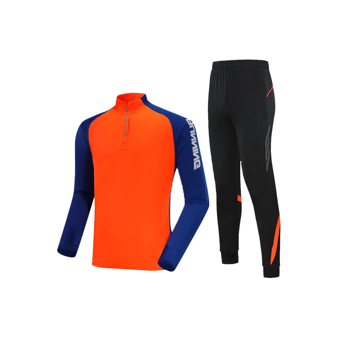 Пустой спортивный костюм куртка и штаны для фитнеса осенний одежда спортзала мужской молодежи