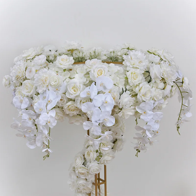 New Ferris Wheel Simulation Flower Wedding Table Placement Flower Arch Background Wall Decoration Flower Row