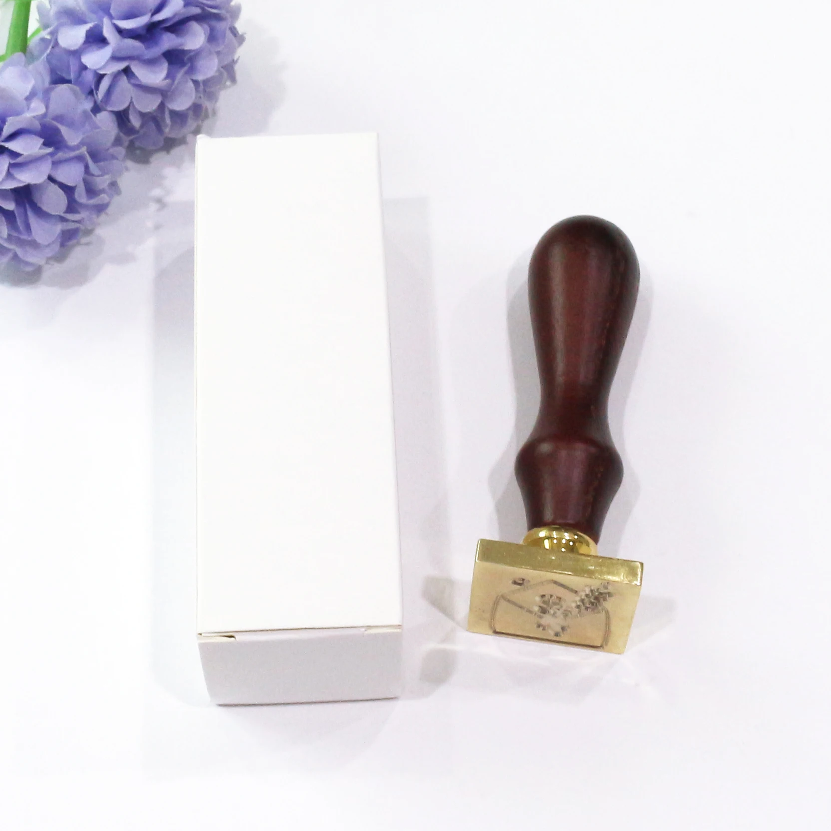 Vintage Wax Seal Kits Wood Handle Envelope Wedding Invitations Card Custom Initials Wax Seal Stamps With Box Packing