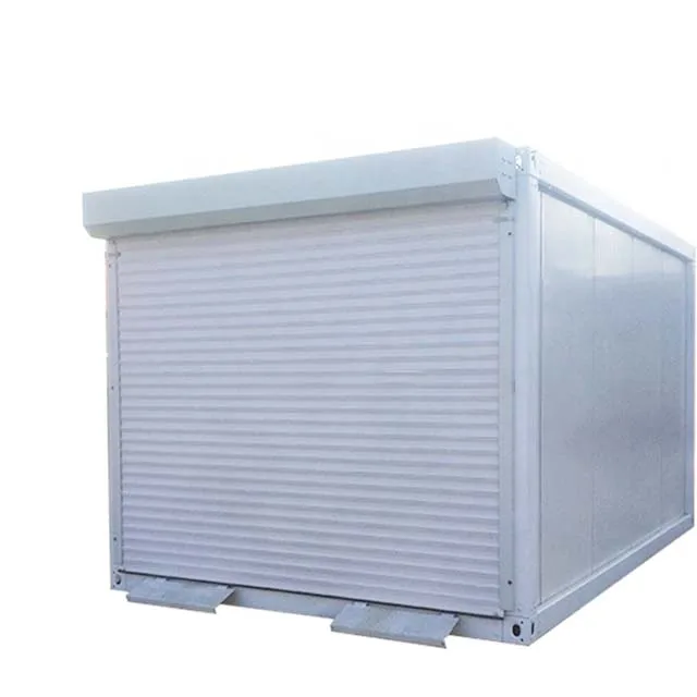 Foldable Flat Pack Shipping Prefabricated Container House Shop Garage Storage Storehouse with Roller Shutter Roll Up Door