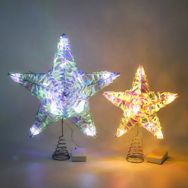 Christmas lights Luminous ornament Christmas decorations pentagram Party supplies Custom design Decoration supplier