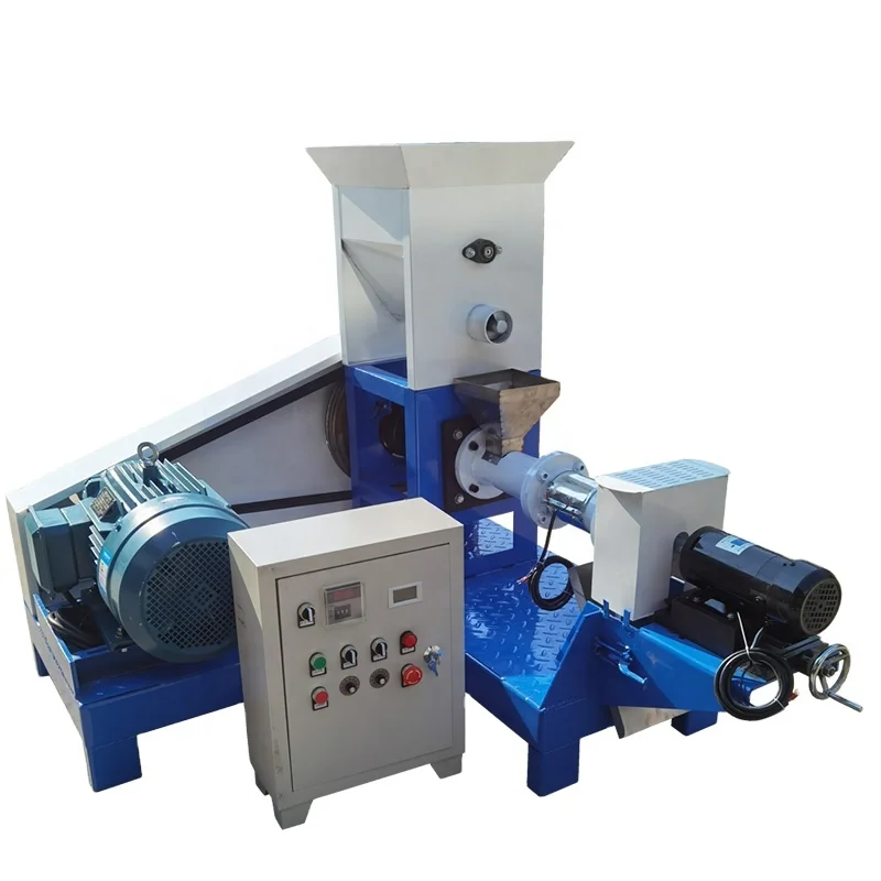 Tilapia feed pellet extruder dog food making pellet machine single screw extruder