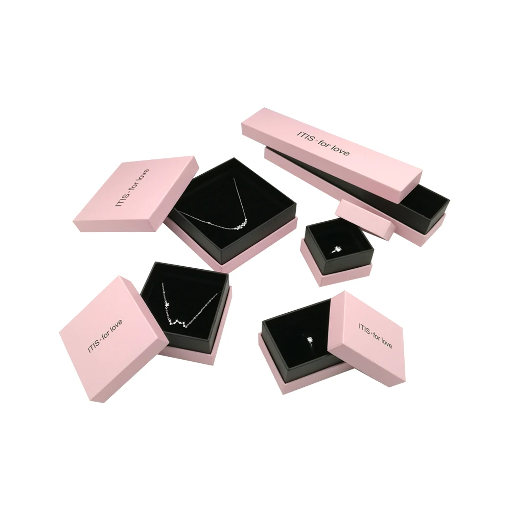 Custom luxury velvet set paper jewelry packaging box