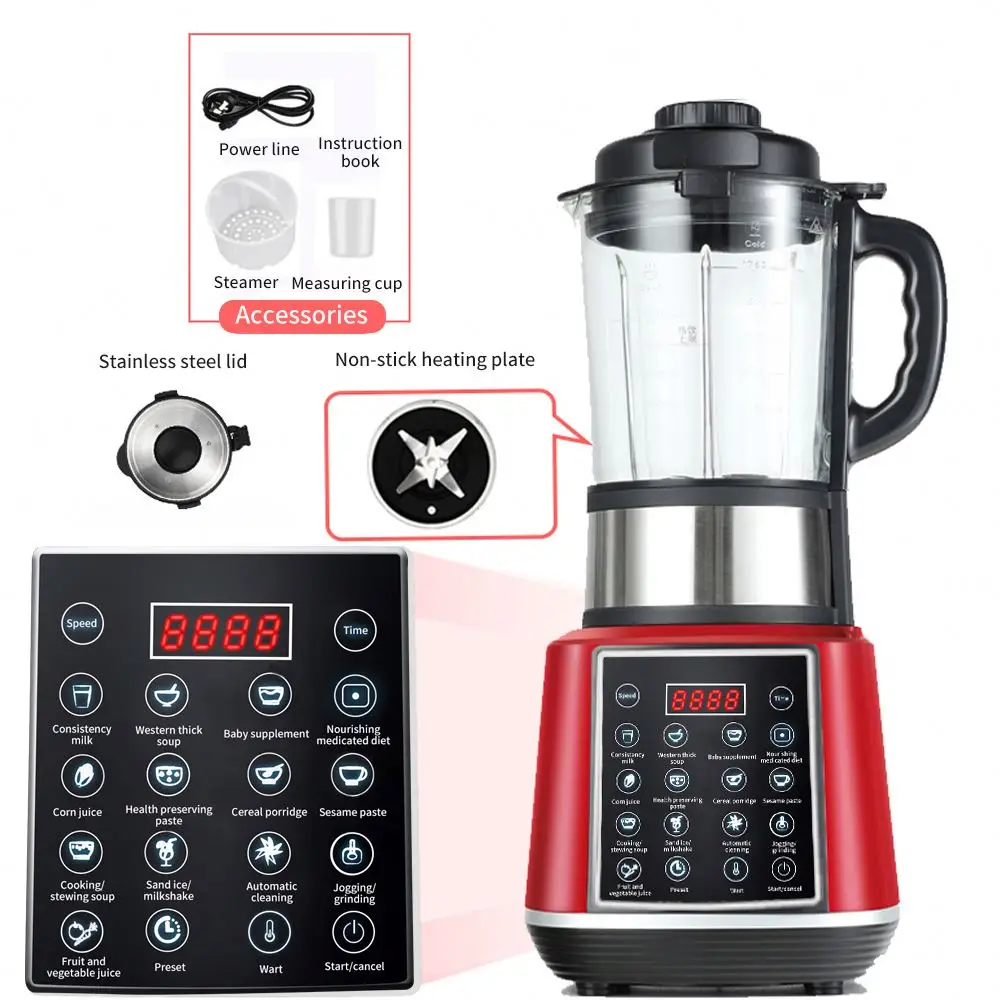 Household Table Food Fruit Ice Cream Blender Hot and Cold Multi Blender Mixer 3 in 1 Glass Electric Plastic Multifunctional