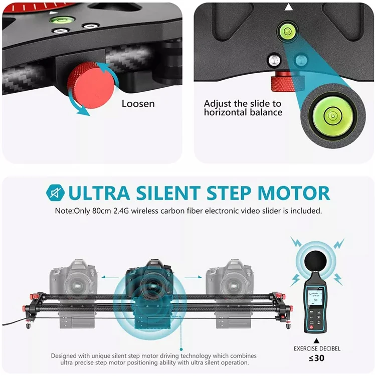 60cm Electric Slider DSLR Camera Slider Shooting Stabilizer Rail For Video Photography Dolly Track Slider