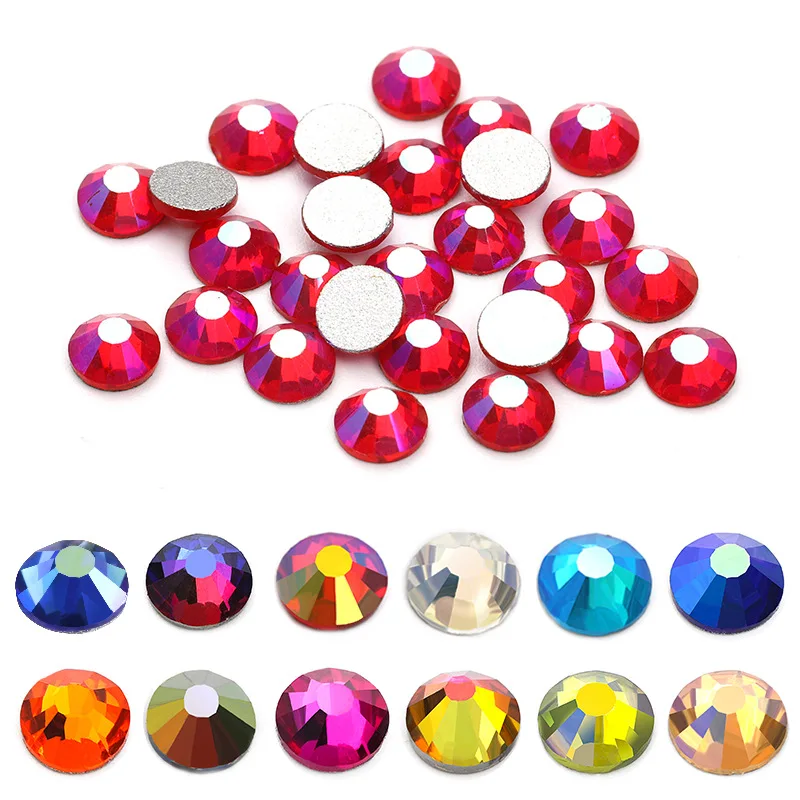 SS4-SS20 Mix Size Clear Crystal Non HotFix FlatBack Rhinestones Decorations DIY Glitter Stones 3D Nail Art Accessories