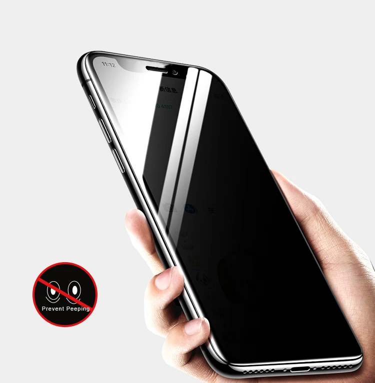 Privacy Filter Phone Guard Easy Install Uv Glass Screen Protector for IP 11