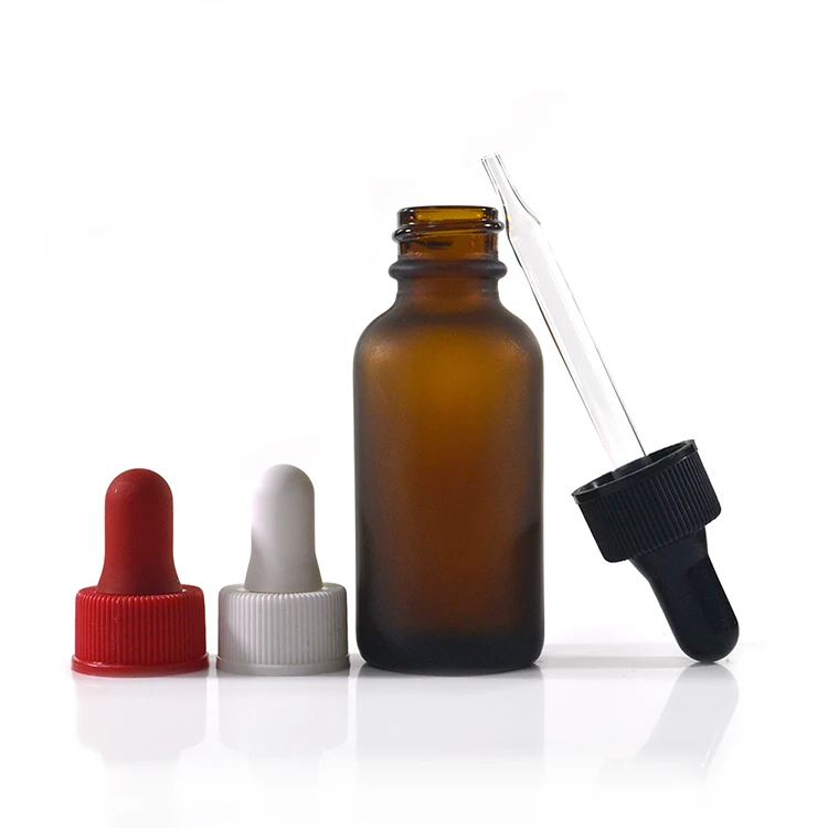 
Hot sale essential oil e liquid 1 oz 30ml amber round boston glass dropper bottle 