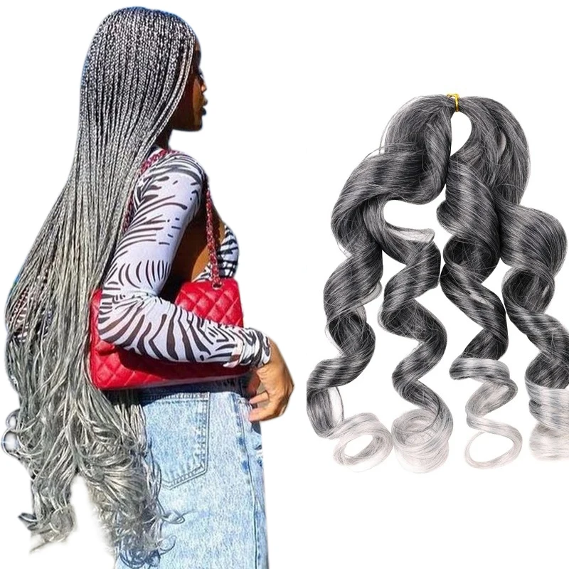 french curl braiding hair ruwa Hair braided crochet hair Loose curl Blonde Ombre Deep pony style Crochet