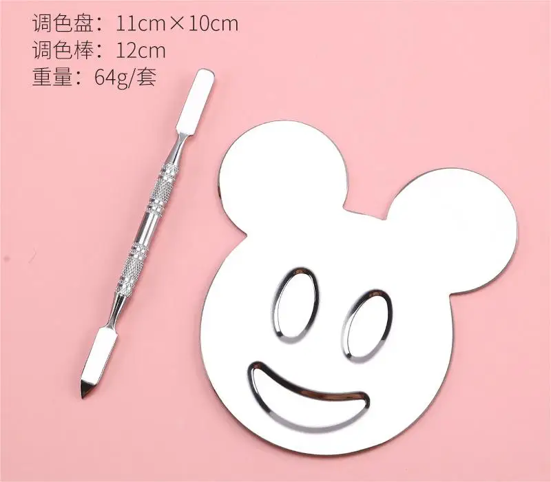 DKW  Nail Paint Beauty Tool Makeup Mixing Palette Stainless Steel Metal Nail-art Cosmetic Artist Mixing Palette Spatula Tool