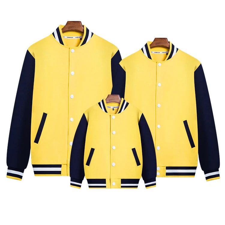 Custom Logo Jackets Mommy And Kids Outfits Trendy Baseball Jacket Blank Unisex Coats Womens Coats