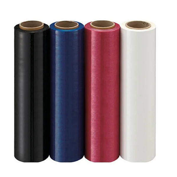 
Factory price high quality customized polyolefin hand stretch film roll packaging goods transparent film 