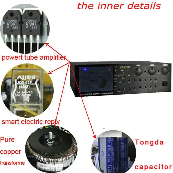 Hot Wholesale AV-735 Digital Professional karaoke stereo amplifier for Home