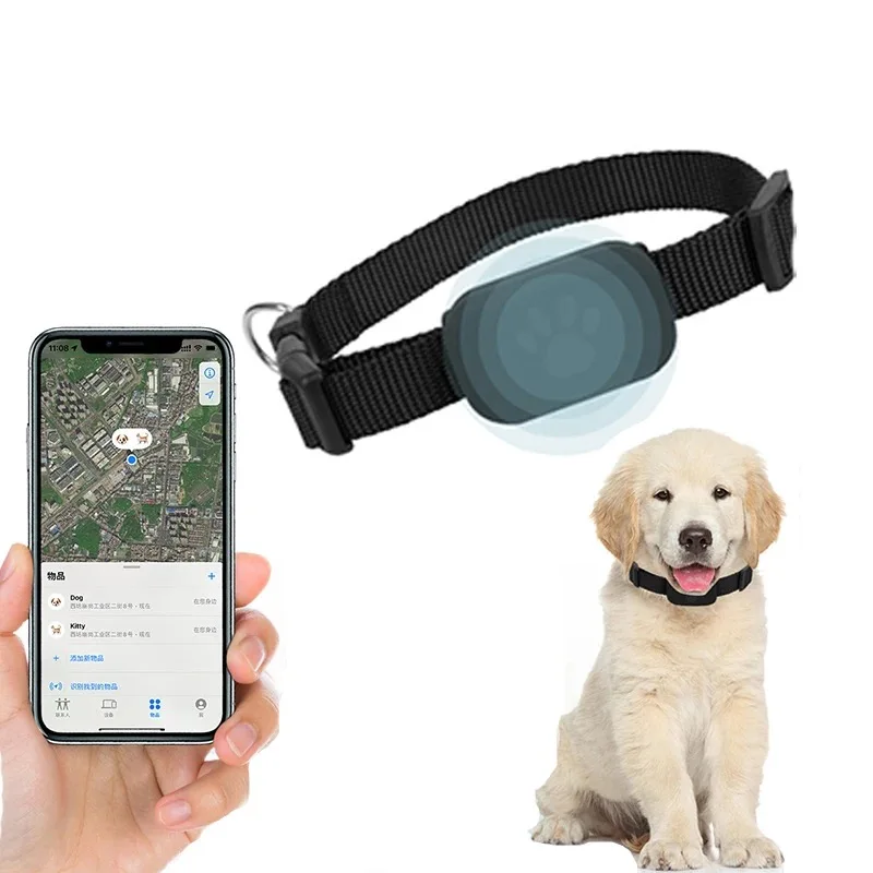 2023 Find My Smart Tracking Location Airtag Pet Necklace Dog Cat Air Tag GPS Tracker Collar For Apple