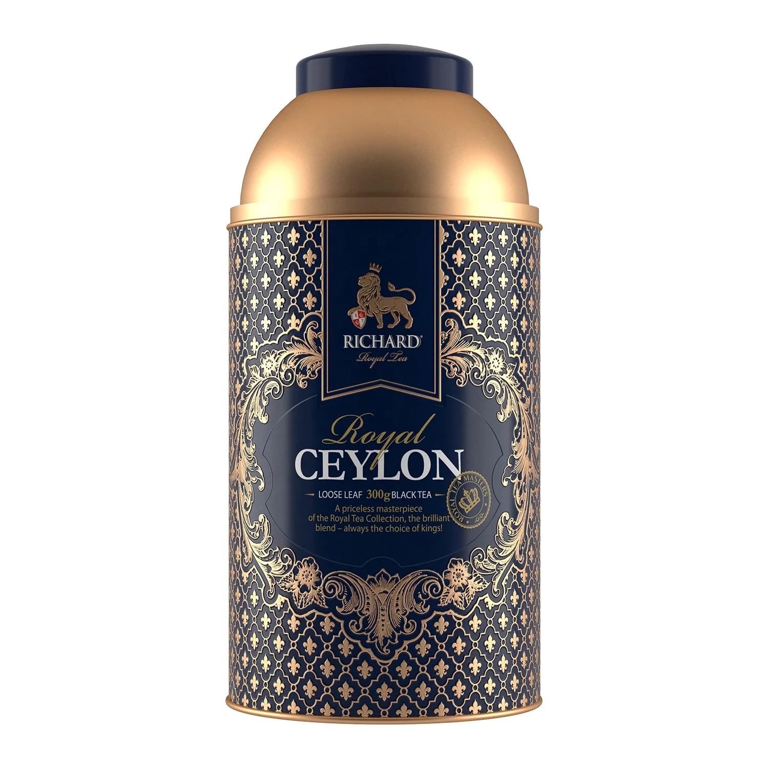
Luxury Tea Richard Royal Ceylon, Hand-Picked Loose Leaves Cultivated in Best Sri Lanka Gardens, Gift Pack Tin 300g, Fancy Design 