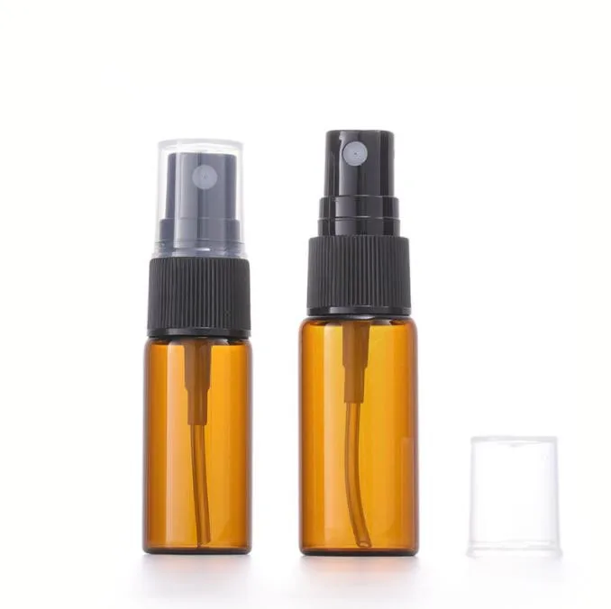 5ml 10ml 15ml 20ml Amber Transparent Small Glass Perfume Bottle Mini Portable Refillable Atomizer For Fragrant Oil Packaging
