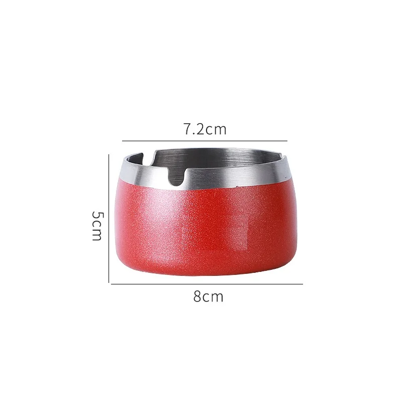 Dia. 8/9/10/11.2cm Creative and personalized black thickened large windproof  bar stainless steel ashtray
