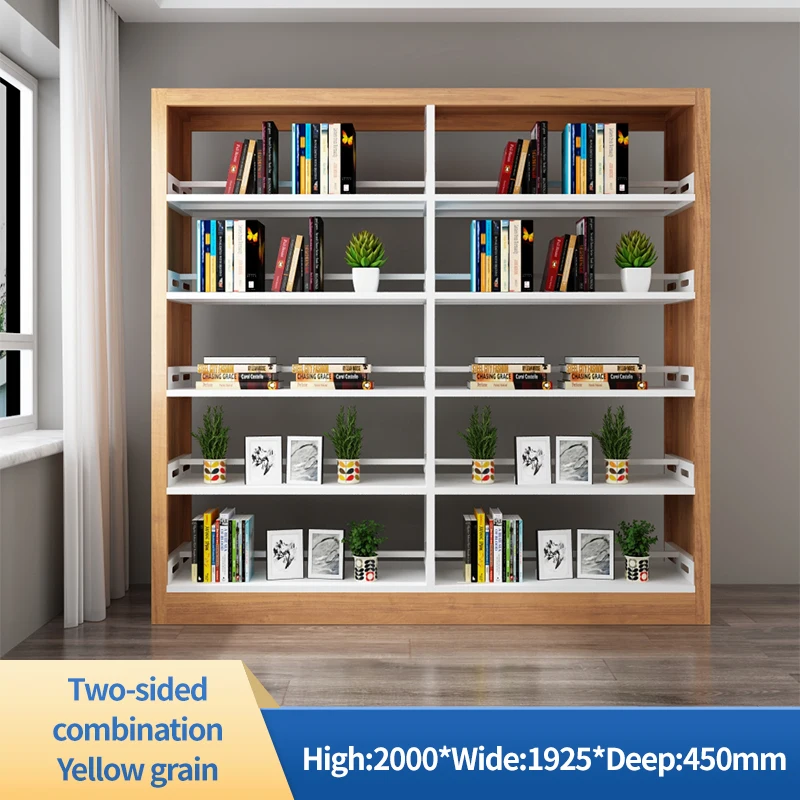 Fashionable Metal Double Face Bookcases Portable Book Shelf