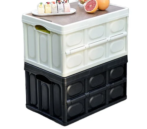 New Design Outdoor Indoor Storage Box Picnic Hikink Table Portable Light-Weight PP Camping Folding  Dual-Purpose