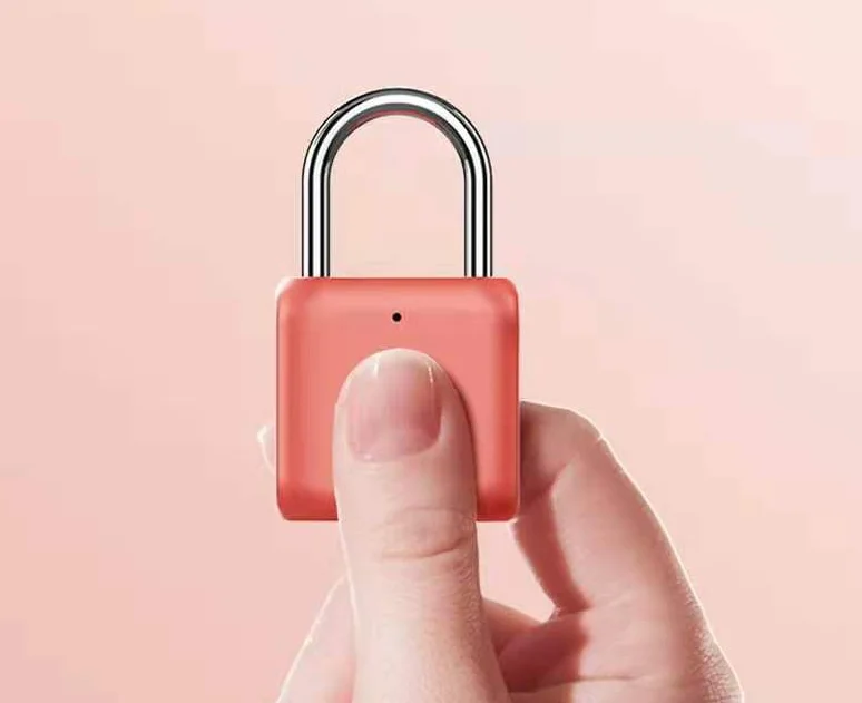 elinsmart fingerprint padlock YL-P8 for bag fingerprint luggage pad lock with mini design