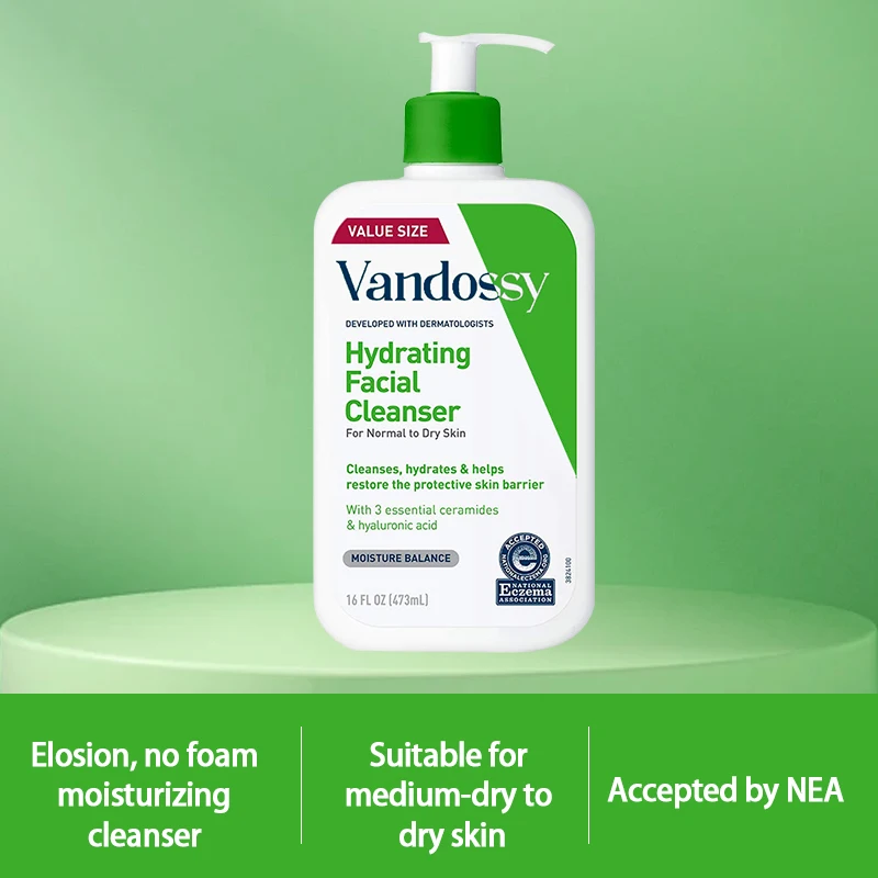 Private Label Hydrating Facial Cleanser Hyaluronic Acid Ceramide Glycerin Hydrating Cleanser For Normal To Dry Skin