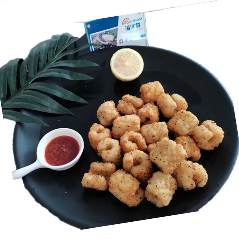 Shandong Ocean Village Food Wholesaler Seafood Squid Crumbed Pineapple Cut Squid Pineapple Cut Crumbed For Nutritious Breakfast