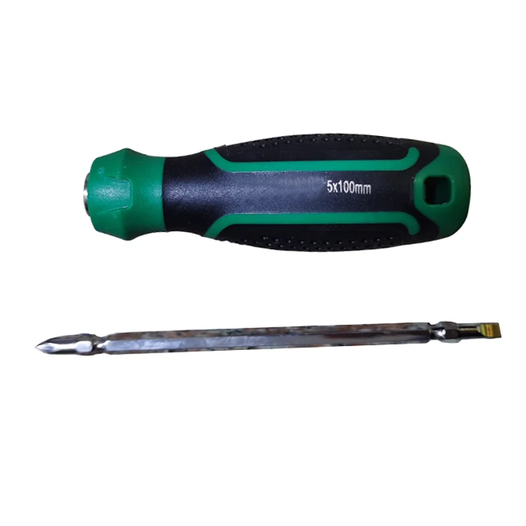 rubber handle Double end Replaceable Slotted Phillips CRV steel  Magnetic screwdriver