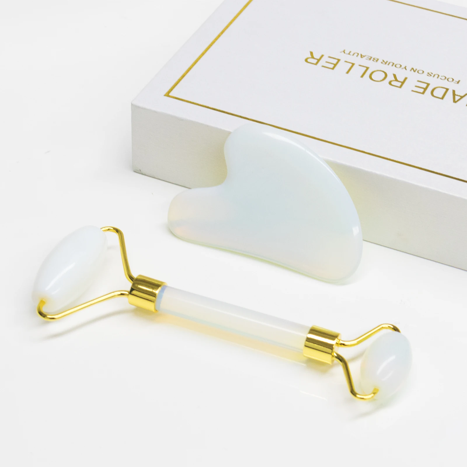 High Quality 100% Pure Natural Jade Facial Roller Noiseless Portable Anti Aging Face Massage Jade Roller