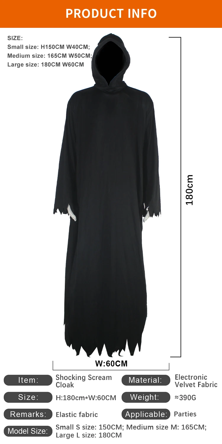 Custom Halloween Christmas Easter Masquerade Party Cosplay Horror Shocking Scream Cloak Halloween Scary Costumes