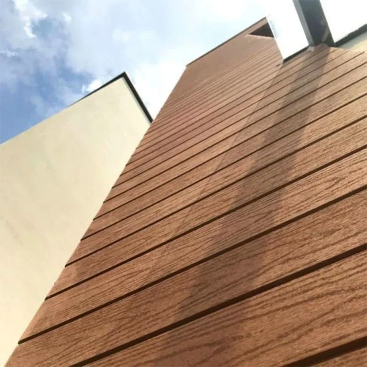 Exterior Commercial Wpc Wall Panel Cladding Covering Building Facade Wall Cladding