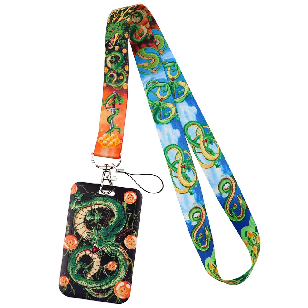 Hot Sale Anime Demon Slayer Bus Card ID Case School Student Meal Plastic Card Holder Polyester Lanyard