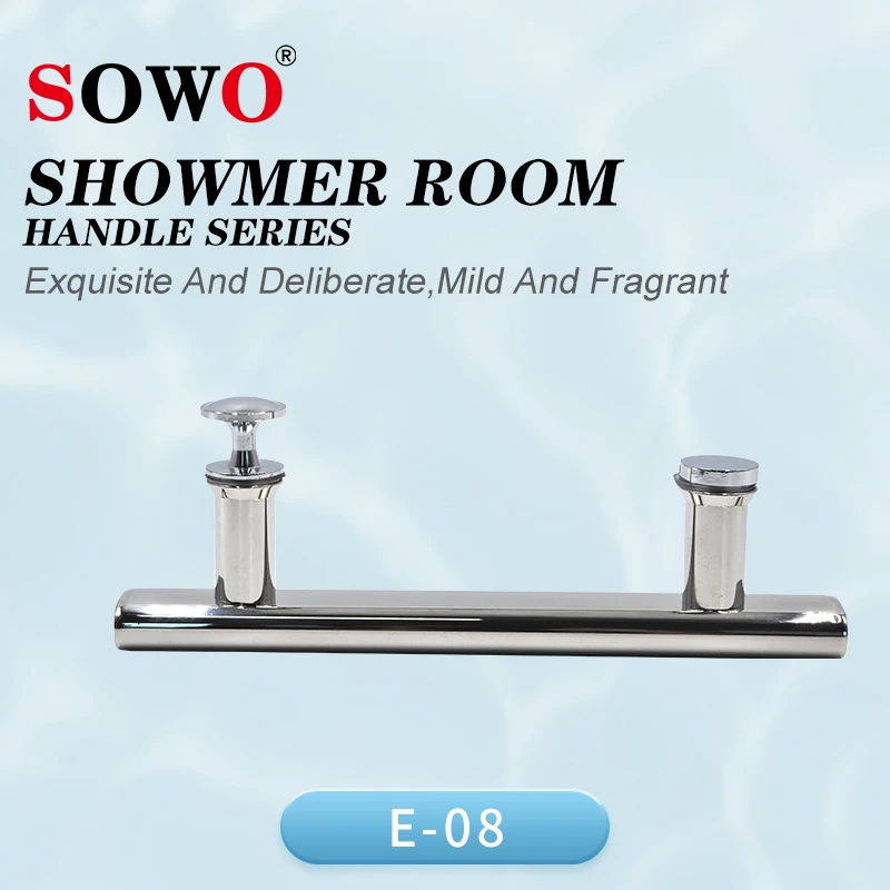 Hotel Bathroom Glass Door Holder Spa Room Handles Bar E-08 Sliding Door Tube cabinet pull handles