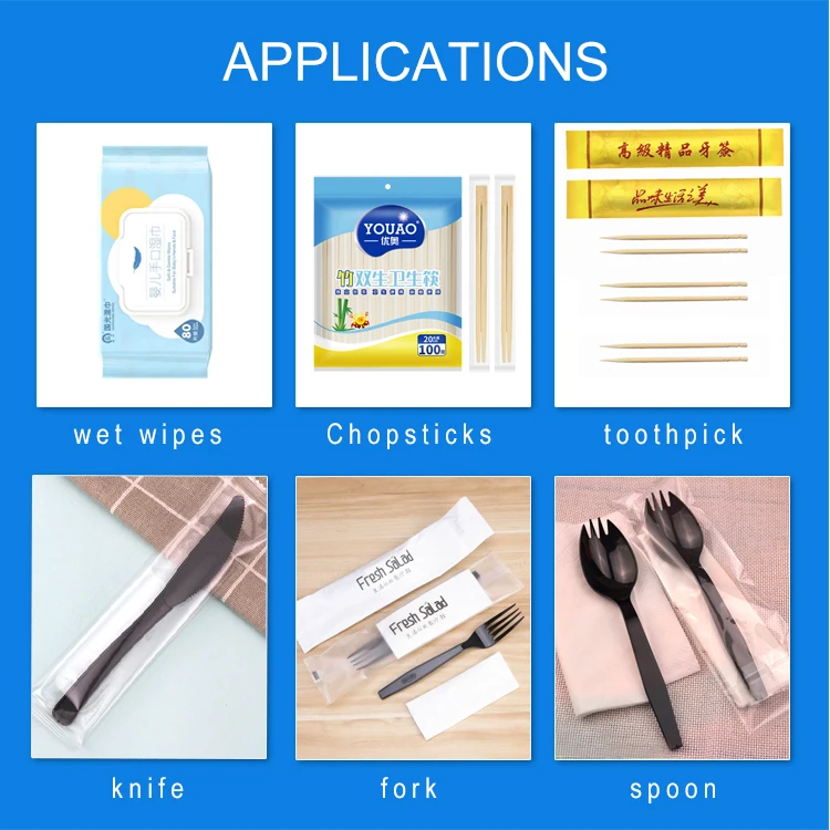 Automatic Plastic  spoons cutlery packaging machine for plastic spoon disposable spoon packaging machine equipment