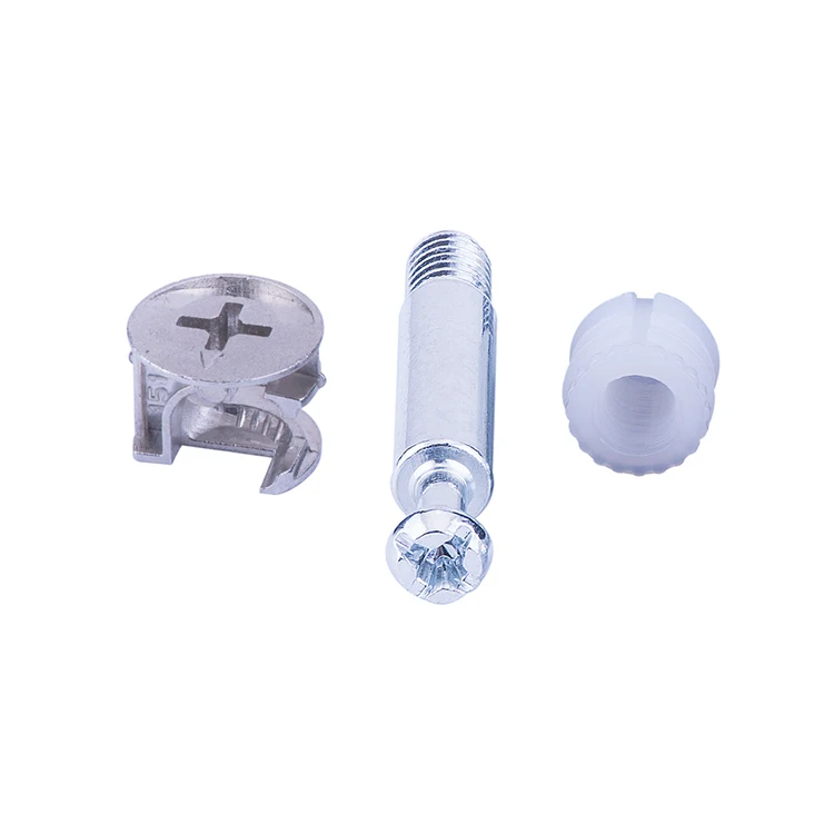 Factory Direct Carbon Steel 12mm Fittings Cam Lock Furniture Connector Bolt Connector Screw Cabinet