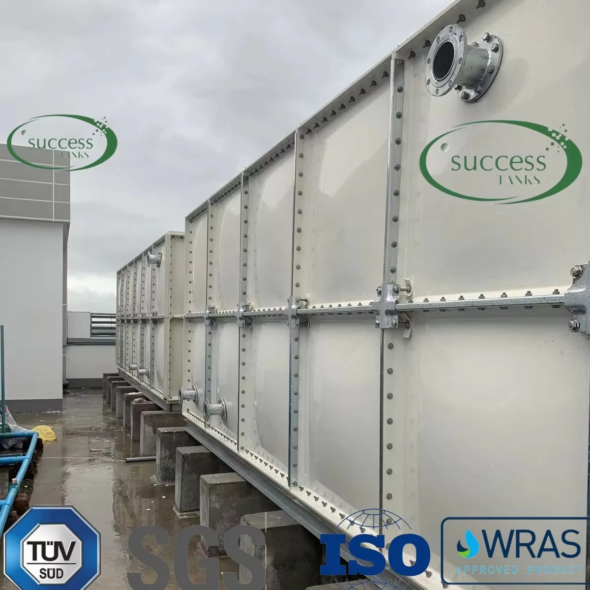 Factory Price Assembled FRP GRP Water Tank Insulation 50000 Liter Gallon Rectangular Reinforced Water Storage Tank Agriculture