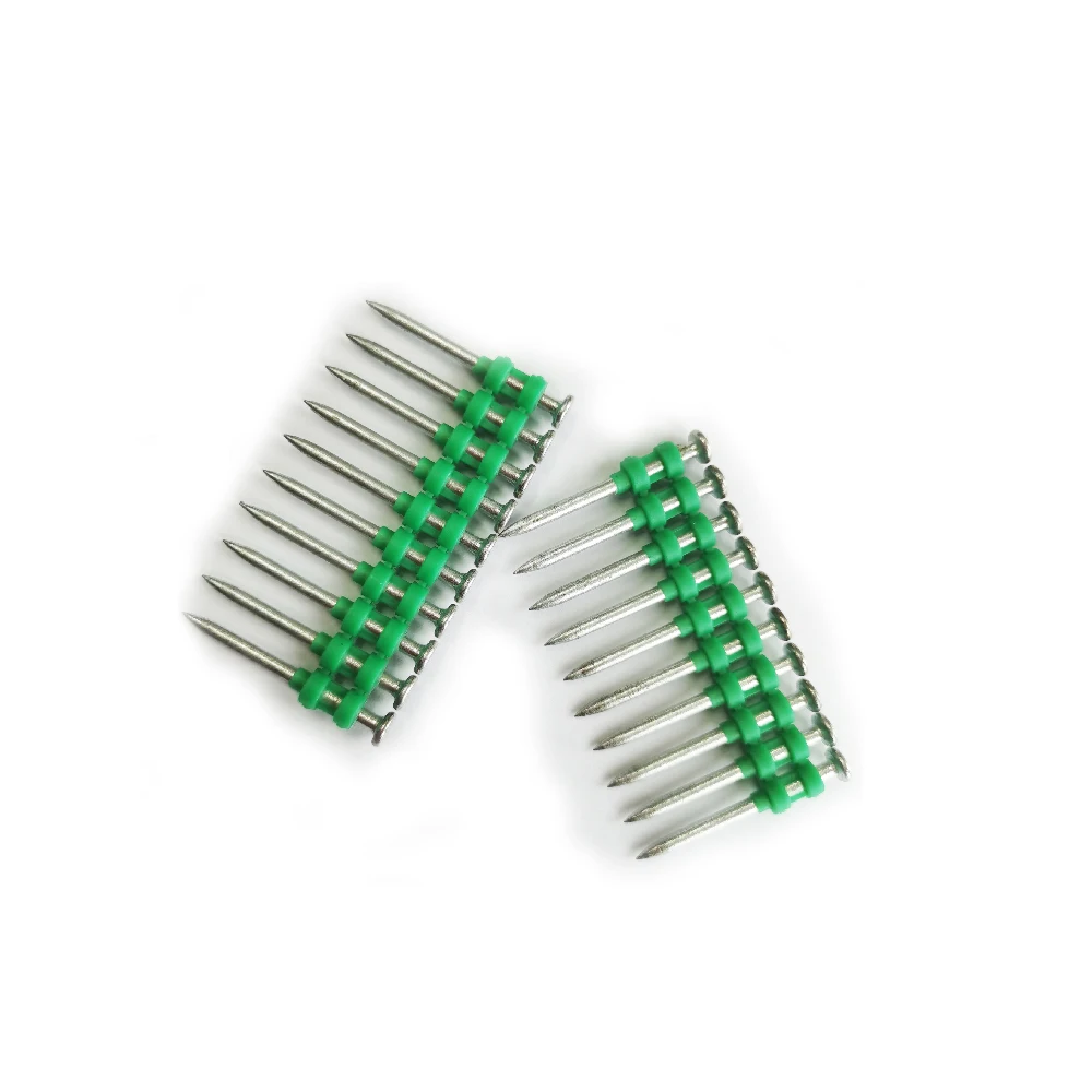 The high quality C5 concrete nails for C5 nauler straight shank color plastic strip drive pins